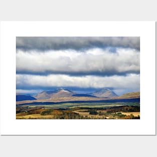 Over the fields to the Highland mountains beyond Posters and Art